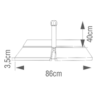 Support de parasol de luxe en marbre massif, style resort, pour hôtels et villas, base de support pour système de protection solaire