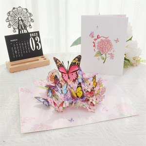 Fleurs papillons 3D Pop UP mères anniversaire carte postale Invitations de mariage cartes Saint Valentin anniversaire cadeaux carte de voeux - Product Image 6