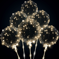 Lumières LED transparentes ballons Bobo brillent dans l'obscurité mariage saint valentin fête d'anniversaire ballons à bulles
