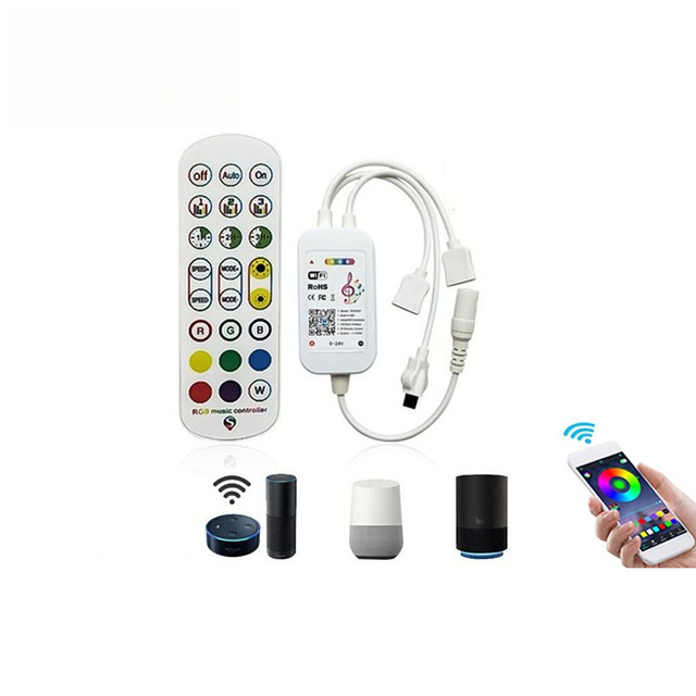 Controller light with intelligent colorful timing music rgb voice LED controller