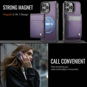 2025 nuevas llegadas 3 en 1 para iPhone 16 <span class=keywords><strong>Magsafe</strong></span> accesorios de funda de teléfono de cuero RFID ranuras para tarjetas billetera para <span class=keywords><strong>Samsung</strong></span> S24 ultra funda - Product Image 5