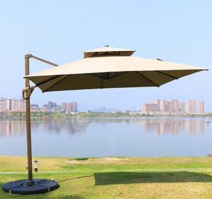 <span class=keywords><strong>Parasol</strong></span> Roma à double toit en aluminium pour extérieur Uplion, avec manivelle et base croisée, imperméable et <span class=keywords><strong>protection</strong></span> UV - Product Image 3