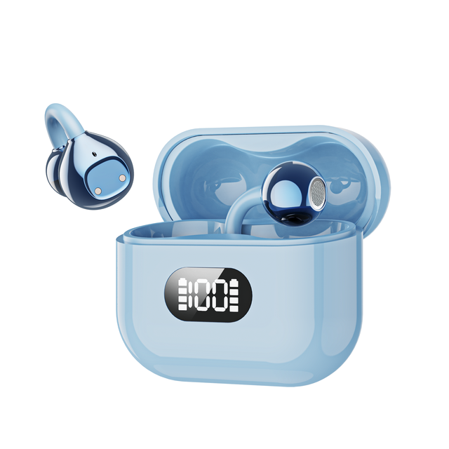 Digital Display 150+ Languages Translator Clip on Earbuds Wireless Headphones Sport OEM Factory Wholesale XT62