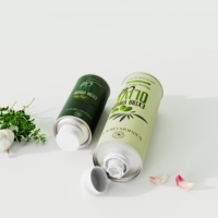 Bouteille vide pour huile d'olive et vinaigre avec couvercle, logo personnalisé, boîte en fer blanc pour huile d'olive avec bouchon à vis, boîte en fer blanc étanche pour huile d'olive