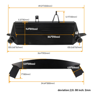 <span class=keywords><strong>Intercooler</strong></span> frontal FMIC pour Ford <span class=keywords><strong>Focus</strong></span> MK2 MK II <span class=keywords><strong>RS</strong></span> / RS500 2009-2010, <span class=keywords><strong>intercooler</strong></span> de performance noir - Product Image 3