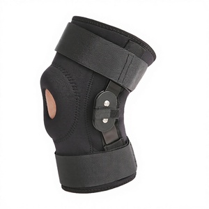 Attelle de genou <span class=keywords><strong>articulée</strong></span> réglable en néoprène avec stabilisateurs latéraux pour hommes et femmes, soutien pour les blessures du LCA et du LCM, récupération post-opératoire, attelle de compression - Product Image 1