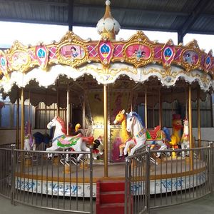 High Quality Alloy PVC Musical <b>Carousel</b> Unicorn <b>Horse</b> Outdoor Shopping Mall Amusement Ride for Kids 16p 4kw 380v CE Certified - Product Image 4