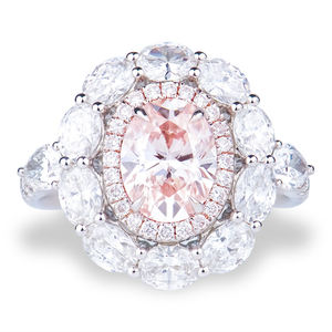 Anillo de Oro Blanco de 18k de Lujo para Mujer, Certificado IGI, Anillo de Compromiso Ovalado Moderno, Diamante de Color D Creado en Laboratorio VVS HPHT CVD - Product Image 3