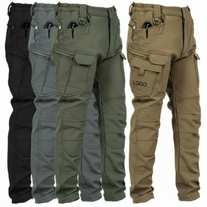 Pantalones Softshell para Hombre, Impermeables, Resistentes al Viento, Forrados de Forro Polar, Térmicos para Invierno, para Senderismo, Tácticos, de Trabajo, para Exteriores - Product Image 1