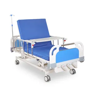 2024 New Design 3 Function 3 Crank Hospital Bed ABS Board Hospital Bed Manual Medical Hospital Bed With Infusion Stand