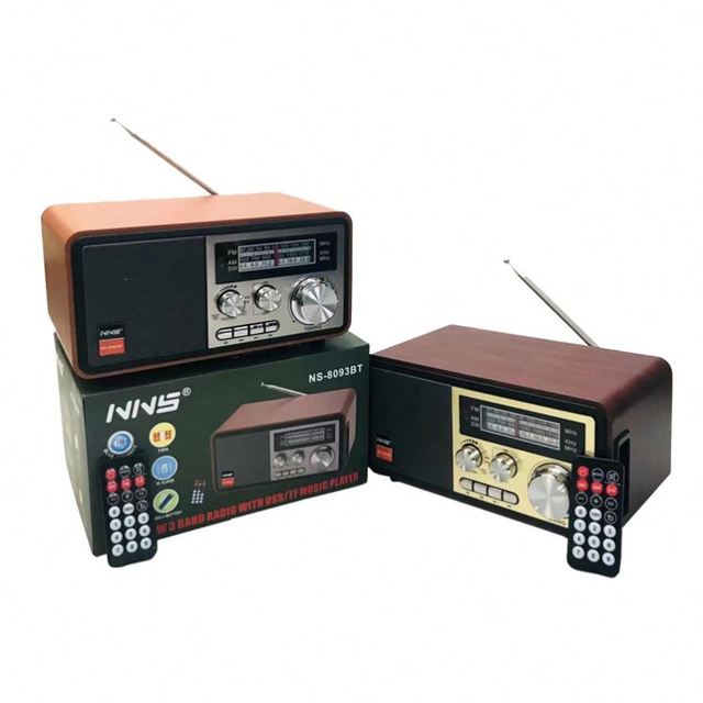 Factory Price 2024 Nns 8093 Ns-8093BT Home Use Tabletop Retro Vintage Hi-Fi Stereo Audio Bass Wireless Am Fm Sw Radio