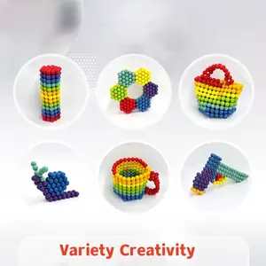 252pcs/set New Material SmFeN Better Than Neodymium Colorful Ball Magnets Rainbow Magnetic Sphere Magnetic Balls