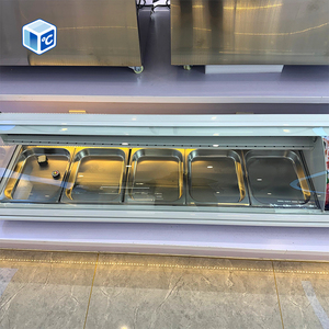 Nouvelle vitrine réfrigérée pour sushis, comptoir incurvé, présentoir à sushis avec éclairage pour publicité - Product Image 4