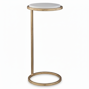 Table d'appoint moderne en aluminium au design industriel rustique, parfaite pour le salon, la chambre à coucher et le bureau, la décoration de la maison - Product Image 1