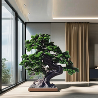 Grand arbre artificiel en pin bonsaï décoratif d'intérieur écologique de 170 cm, plante verte décorative d'intérieur, pin artificiel à vendre