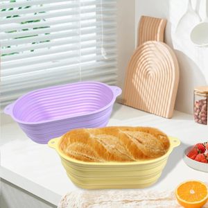 Boîte de levage pliable en silicone pour pâte à <span class=keywords><strong>pain</strong></span> au <span class=keywords><strong>levain</strong></span>, compatible four, pour la fabrication de <span class=keywords><strong>pain</strong></span> artisanal, pour boulangers professionnels et amateurs - Product Image 4