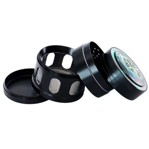 Accessoire pour fumeurs, moulin à herbes en métal personnalisé de 63 mm, moulin à <span class=keywords><strong>tabac</strong></span> portable à 4 pièces avec lumière LED - Product Image 5