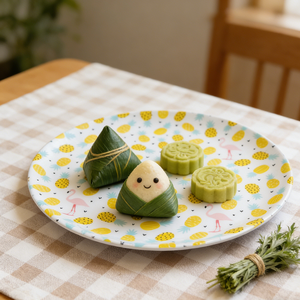 Platos de Melamina de 8 Pulgadas con Diseño de Piña y Flamenco, Estilo Verano Tropical, para Aperitivos y Bocadillos en Fiestas - Product Image 5