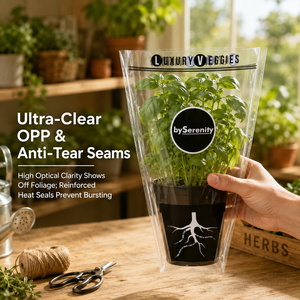 Bolsas Transparentes de OPP para Flores, Empaque <span class=keywords><strong>Impermeable</strong></span> Trapezoidal con Asas y Logotipo Personalizado, Venta al Por Mayor de Fábrica - Product Image 2