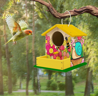 Vente de nichoirs à oiseaux en bois personnalisés, kit de nichoirs à oiseaux en bois à faire soi-même avec des peintures et des pinceaux