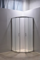 Cabine de douche d'angle coulissante en aluminium, design européen, économique, en forme de secteur