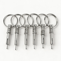 Goupille à dégagement rapide 1/4 pouce pour bimini avec anneau de traction à ressort à came, en acier inoxydable 316, quincaillerie marine pour bateau et yacht