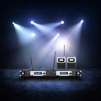 Système de monitoring personnel sans fil Soundmark IEM pour scène professionnelle avec fonction de mise en sourdine synthétisée PLL et alimentation CC