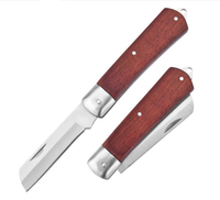 Couteau pliant manche en bois de haute qualité, outil de greffage