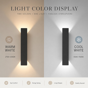 Lámpara de Pared LED <span class=keywords><strong>para</strong></span> <span class=keywords><strong>Exteriores</strong></span>, Impermeable IP65, de Aluminio, con Iluminación Arriba y Abajo, 6W 18W 24W, Moderna, <span class=keywords><strong>para</strong></span> Porche, Jardín y Fachada - Product Image 4