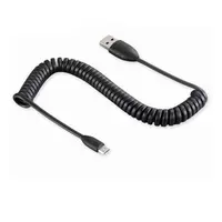 Comark-Cable retráctil Micro Mini USB, cargador de datos rápido, Cable espiral rizado en espiral