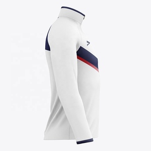 Camisas de manga larga personalizadas de 100% poliéster Pro Wrestling para hombres y <span class=keywords><strong>mujeres</strong></span> sublimación 1/4 cuartos medio agujero cremallera de talla grande ligero - Product Image 2