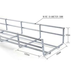 Bandejas organizadoras de cables de puente tipo rejilla de acero inoxidable <span class=keywords><strong>SS304</strong></span> Bandeja de cables de malla de alambre con accesorios - Product Image 3