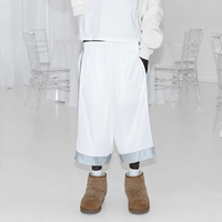 Shorts longs amples pour hommes avec logo personnalisé, rayures verticales, taille élastique, style streetwear, fabricant de marque privée