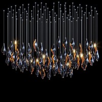 Grand projet chaud hall d'hôtel ingénierie créative verre oeuf décoratif pendentif lumière Villa escalier Duplex bâtiment lustre