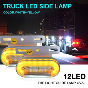 Luz Lateral LED para Camión, 24V 1W, Repuesto, Luz de Posición Lateral de Doble Color Blanco y Amarillo para Automóviles, Tractores y Semirremolques - Product Image 5