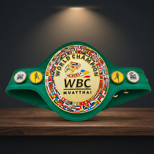 เข็มขัดแชมป์โลกมวยปล้ำ WBC สีเขียว ทำจากหนัง PU ชุบทอง พร้อมโลโก้สั่งทำพิเศษ อุปกรณ์ศิลปะการต่อสู้ที่ทนทาน ความยาว 2.2 เมตร กว้าง 3 ซม. ใช้ได้ทั้งชายและหญิง - Product Image 3