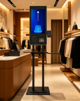 Kiosque interactif de paiement pour restaurant sur pied de 21,5 et 23,8 pouces avec imprimante et lecteur de code QR