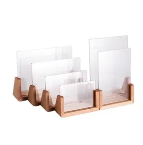Photo Frames Made of Beech Wood Base or Wall Mout Solid Wood for Home Tabletop Decoration