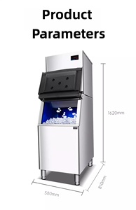 Machine à glaçons en forme de <span class=keywords><strong>cube</strong></span> de cristal de haute qualité |   Machine à glaçons commerciale à refroidissement par air 45KG-700 livres - Product Image 2