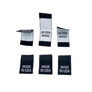 Pronto per la spedizione Made In USA Etichette Soft Touch Nero Indumento Etichette Ampiamente Uso Etichette di Abbigliamento
