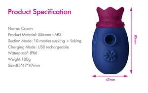 Dropshipping Rose Rode Usb Dubbele G Spot Clitoral Seksspeeltjes Oraal Kutje Likken Zuigen Mini Magische Tong Vibrator Voor Vrouwen - Product Image 4