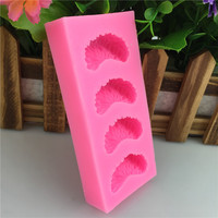 Moule en silicone 4 pièces en forme de pulpe d'orange pour la décoration de gâteaux faits main, outil de décoration et de modelage pour gâteaux en pâte à sucre