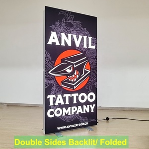 Tùy chỉnh thực hiện <span class=keywords><strong>LED</strong></span> bacbit ráp nhôm lightbox quảng cáo trong nhà đứng không Khung vải chiếu sáng Hộp đèn hiển thị - Product Image 4