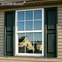 Fenêtres coulissantes verticales en aluminium sur mesure ROGENILAN pour patio, étanches, à double vitrage Low-e, à simple battant