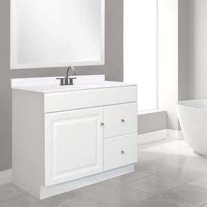Cabinetry Minimalist Top Design <strong>Bathroom</strong> Wall Hung <strong>Freestanding</strong> Vanity Sink Cabinets with Top and <strong>Mirror</strong> - Product Image 6