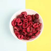 Fabrieksmatig gevriesdroogde kersenschijfjes, langdurige versheid, bulk snack ingrediënt, zoete fruitchips, taartdecoratie, bakken