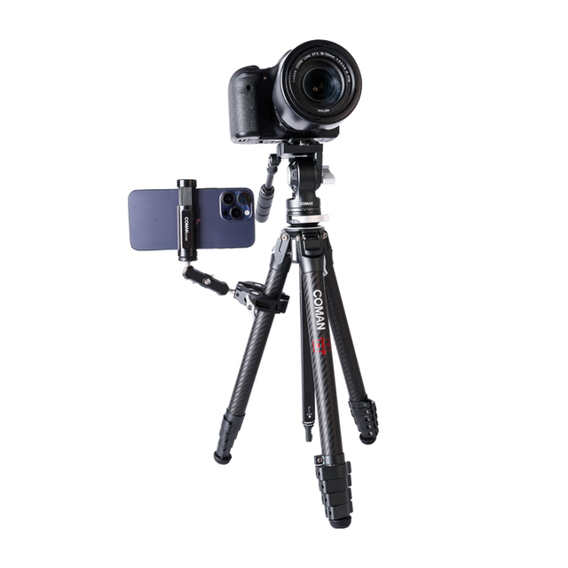 Coman Lightweight Camera Carbon Fiber Tripod Portable Video Travel Tripod Zero V Compact Tripod Stand