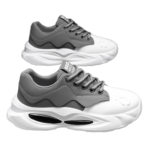 Chaussures pour hommes Printemps 2025 Nouveauté Semelle épaisse en maille à lacets Polyvalentes Tendance Niche Décontractées Jeunesse Sport Rehaussantes Chaussures de papa - Product Image 1