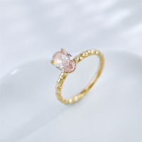 Bague de luxe légère pour femme, en or jaune 18 carats, avec diamant de laboratoire rose de grande taille, taille ovale, taille œuf de pigeon, élégante, haut de gamme et fantaisie