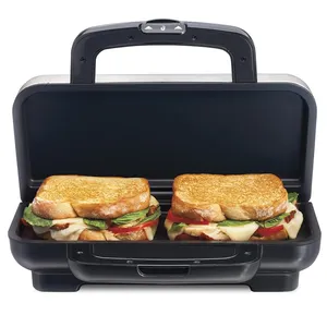 Anbolife Deep Fill Sandwich Maker Small Kitchen Appliance Electric Skid-resistant Grill/Panini/Sandwich/Waffle Maker